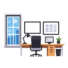 Modern_Home_Office_Setup_Desk_Chair_Lamp_and_Window_View_Create_a_productive_and_stylish_workspace_with_this_clean_design_Ideal_for_freelancers_and_remote_workers