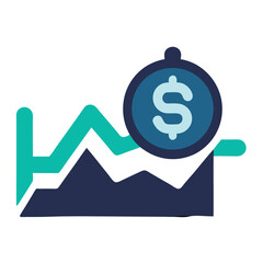 money bag with dollar symbol outline icon on white background