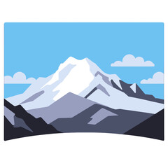 Mountain_Illustration_White_Peak_Against_Blue_Sky_Landscape_Art_Scenic_View_Mountain_Range_Design_Concept_Nature_Background_Snowy_Mountains_Adventure