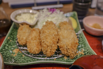Crispy Golden Fried Food with Tartar Sauce