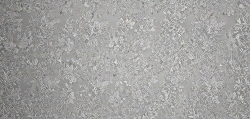 Obraz premium Silver leaf lace wallpaper, delicate and seamless Intricate design, rich texture , interior, elegant, luxury