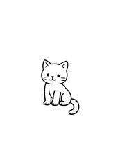 cat hand drawing graphic image