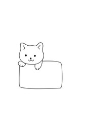 children's frame, cats plate for text, Plaque for text, Die for text, Dialogue box, Text frame