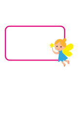 baby girl with blank sign plate for text, Plaque for text, Die for text, Dialogue box, Text frame, Text container, Text border,