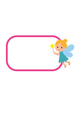 children's text frame with fairy