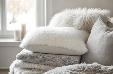 fur cap on a white background