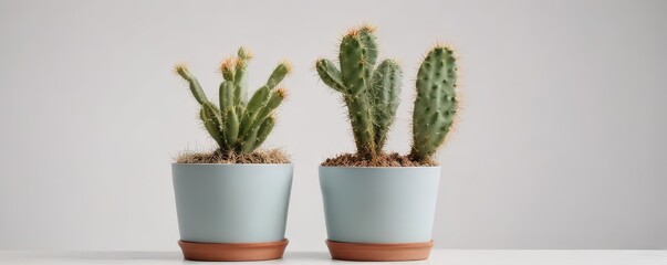 A small potted cactus against a pure white backdrop , object, life, background