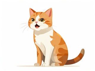 Obraz premium an AI Image Generator, Illustration of a Surprised Cat
