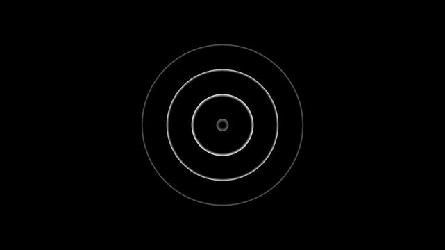 Minimal radio wave radiating motion graphic.