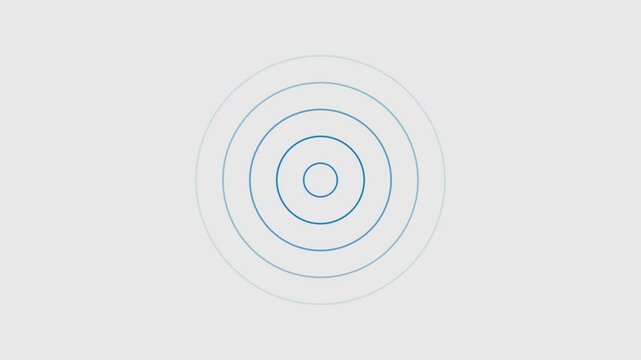 Minimal radio wave radiating motion graphic.