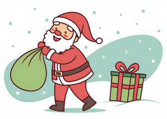 santa claus with presents