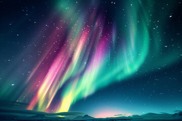 Mesmerizing Northern Lights display vibrant hues and whirls, captivating beholders with their resplendent allure and ability to inspire wonder and enlightenment  