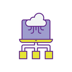 Edge Computing Icon vector stock illustration