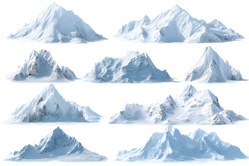 Majestic Snowy Mountain Ranges Serene Winter Wonderland