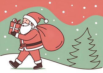 santa claus with gifts