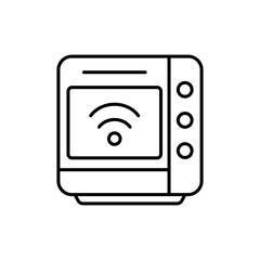 Steam oven line icon vector, with editable stroke, perfect for cooking apps and modern kitchen interfaces