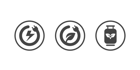 Seventeen Sustainable EcoFriendly Icons Green Energy, Recycling, and Conservation