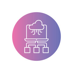 Edge Computing Icon vector stock illustration