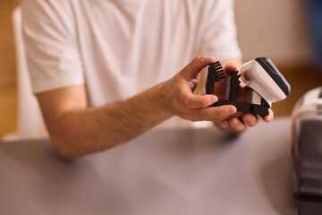 Unboxing a brand new handheld vacuum cleaner attachment, perfect for efficient cleaning tasks