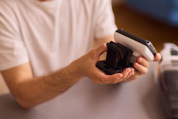 Unboxing a brand new handheld vacuum cleaner attachment, perfect for efficient cleaning tasks