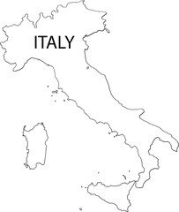 Italy Country Map And Flag Design Art