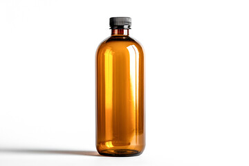 Amber glass bottle product packaging design mockup clean minimal