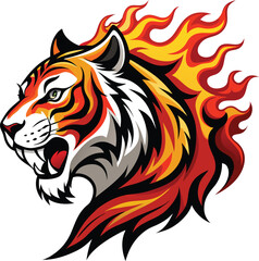 tiger head vector