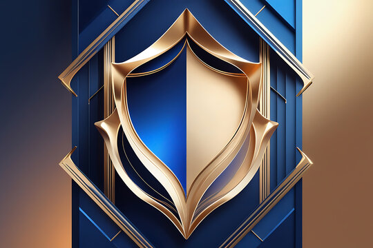 A gleaming trophy adorned with blue ribbons, symbolizing victory and achievement. Perfect for celebrating success.