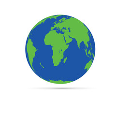 Timeless Global Perspective: Detailed Earth Globe with Vivid Blue Oceans and Intricate Continental Outlines