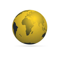 Opulent Golden Globe Radiating Timeless Prestige – A Shimmering Emblem of Global Unity and Luxury