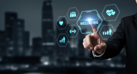 Innovative wellbeing solutions in business urban environment digital content corporate perspective enhancing employee health and wellness