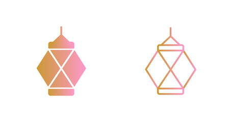 Fototapeta premium Lantern Festival Icon Design