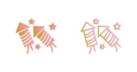 Obraz premium Firecrackers Icon Design