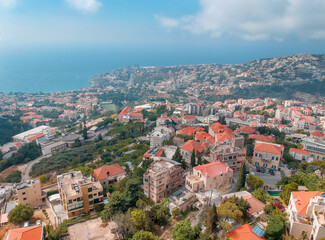 panorama of the old town of ghazir lebanon 