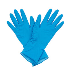 rubber gloves isolated on white