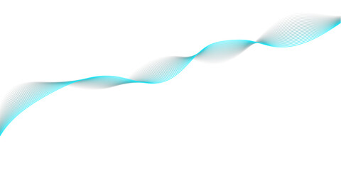 Vector abstract colorful flowing wave lines isolated on white background. Design element for technology, science, music or modern concept.