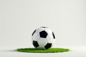 Obraz premium Perfectly centered, pristine white background, football, equipment, illustration