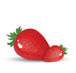 Fresh Strawberries with Glossy Red Skins and Green Leaves, Highlighting Their Ripe Texture and Natural Appeal for Culinary, Wellness, and Lifestyle Photography