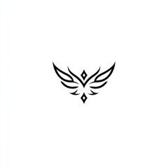 Obraz premium Elegant, stylized wing design with intricate details.