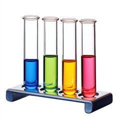 test tubes with colorful liquid