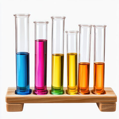 laboratory test tubes with red liquid