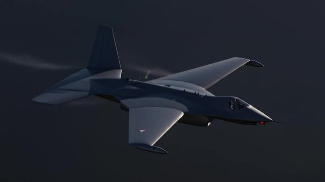 B-2 bomber Northrop Grumman X47B drone in flight for military, technology, aviation, defense, and aerospacethemed projects or presentations.