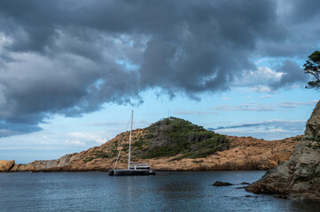 Costa Brava in the Spanish mediterranean sea. Near France