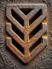Rustic iron grate detail textured metal s-1 - element gate close-up industrial rusty