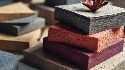 Collection of squares and rectangles, diverse colors and sizes, geometric design, contemporary aesthetic - design bold surface muted