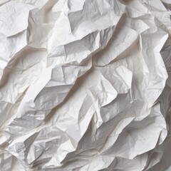 Obraz premium crumpled paper ball, crumpled paper background, crumpled paper on white