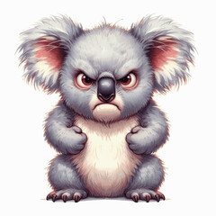 Blurred Bark Bristle koala angry isolated watercolor vector illustration svg  © Arun168