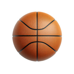 Exciting basketball game action court sports image indoor top view. Isolated on transparent background, png.