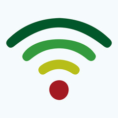 Wifi icon. Free wifi sign isolated icon. wi-fi network linear icon. signal sign and symbol. Public wifi area solid sign. Wifi icon wireless internet signal element flat symbol