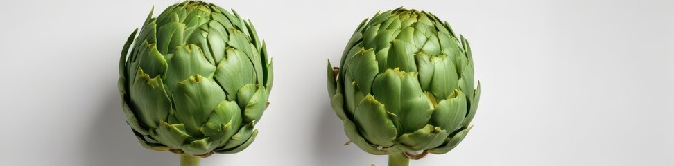 Obraz premium A single artichoke, vibrant green, isolated on pure white , market, botanical